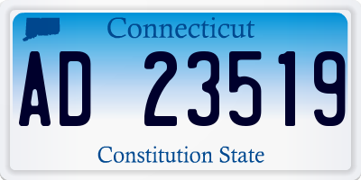 CT license plate AD23519