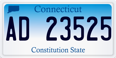 CT license plate AD23525