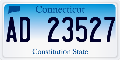 CT license plate AD23527