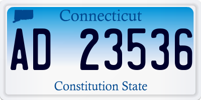 CT license plate AD23536