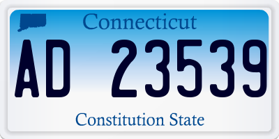 CT license plate AD23539