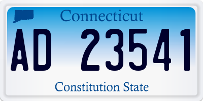 CT license plate AD23541