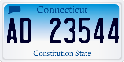 CT license plate AD23544
