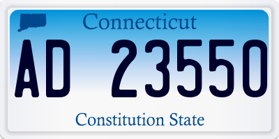 CT license plate AD23550