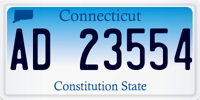CT license plate AD23554