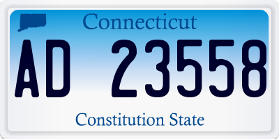 CT license plate AD23558