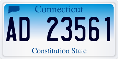 CT license plate AD23561