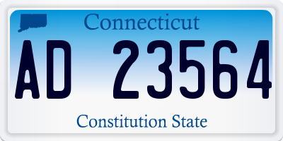 CT license plate AD23564