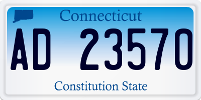 CT license plate AD23570