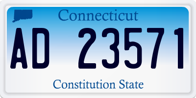 CT license plate AD23571