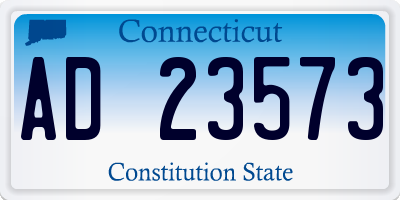 CT license plate AD23573