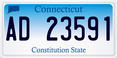 CT license plate AD23591