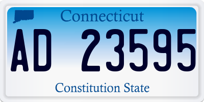 CT license plate AD23595