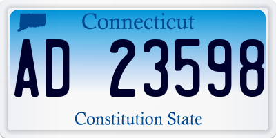 CT license plate AD23598