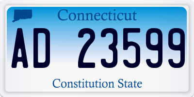 CT license plate AD23599