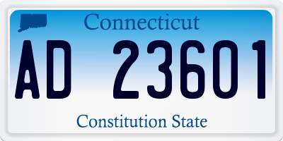 CT license plate AD23601