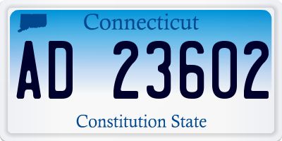 CT license plate AD23602