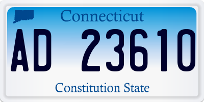 CT license plate AD23610