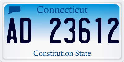 CT license plate AD23612