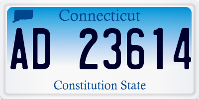 CT license plate AD23614