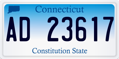 CT license plate AD23617