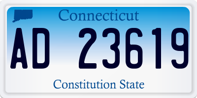 CT license plate AD23619