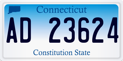 CT license plate AD23624