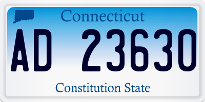 CT license plate AD23630