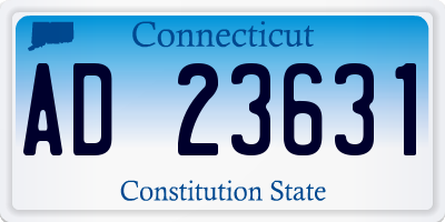 CT license plate AD23631
