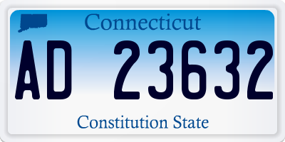 CT license plate AD23632