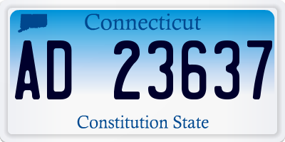 CT license plate AD23637