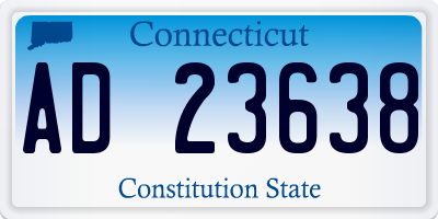 CT license plate AD23638