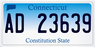 CT license plate AD23639
