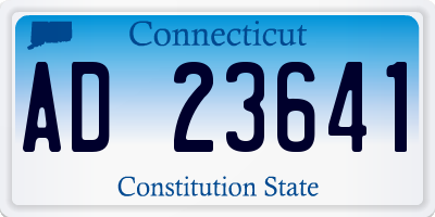 CT license plate AD23641