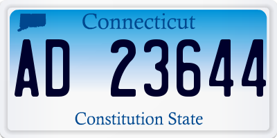 CT license plate AD23644