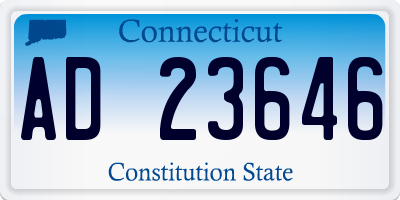 CT license plate AD23646