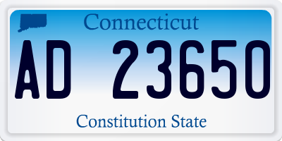 CT license plate AD23650