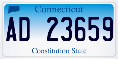 CT license plate AD23659