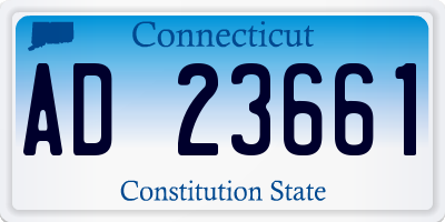CT license plate AD23661