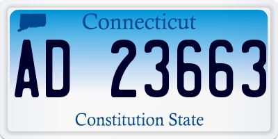 CT license plate AD23663