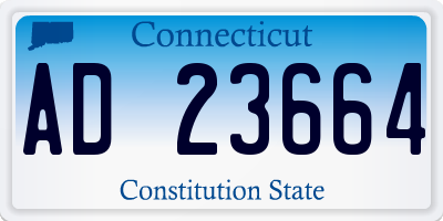 CT license plate AD23664