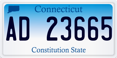 CT license plate AD23665