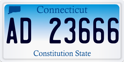 CT license plate AD23666
