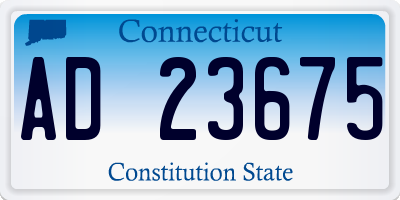 CT license plate AD23675