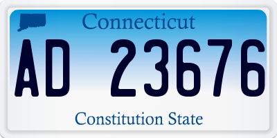 CT license plate AD23676