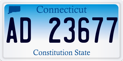 CT license plate AD23677