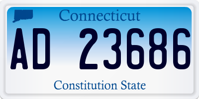 CT license plate AD23686