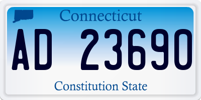 CT license plate AD23690