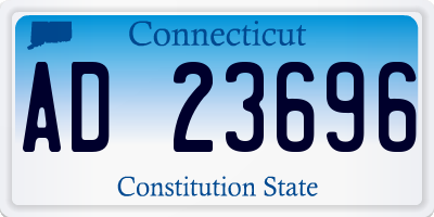 CT license plate AD23696
