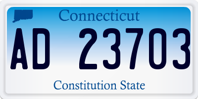 CT license plate AD23703